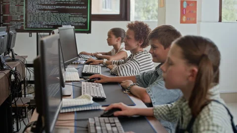 Blond Teacher Helping Learners with Understanding and Decoding Information Video stock 316482941