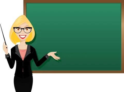 Blond teacher Stock Illustration