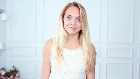 Blond woman Stock Footage 79723673