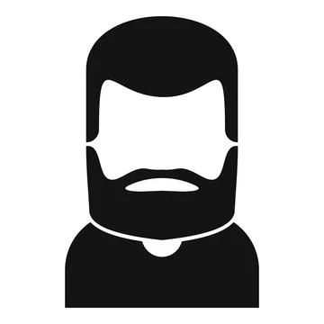 Blonde beard man icon simple vector. Aged goatee Stock Illustration