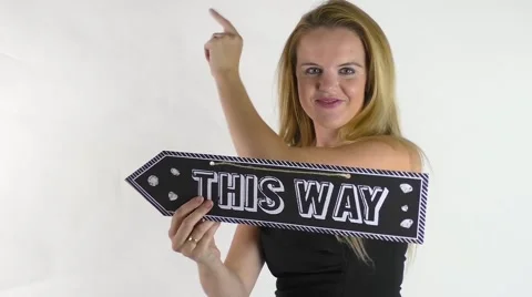 Blonde Beckoning This Way. Stock Footage 66777430