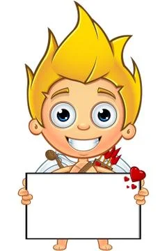 Blonde Cupid Character Stock Illustration