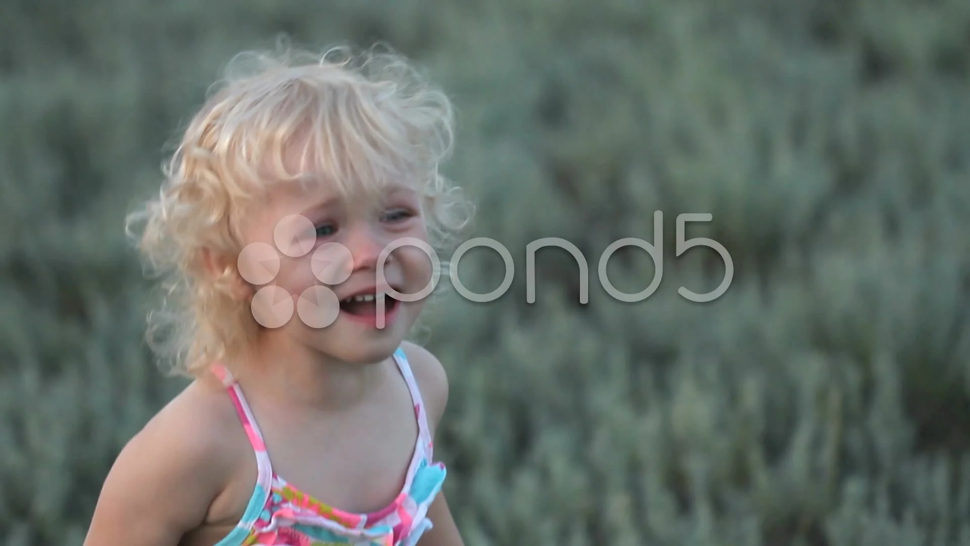 Blonde Curly Hair Baby Girl Cries And Calls Mother Video 25443125