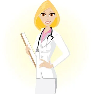 Blonde doctor Stock Illustration