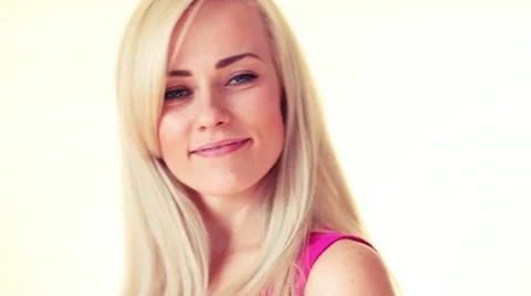 Blonde flirting 库存影片 11128690