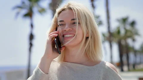 Blonde Girl On The Pretty Young Stock Video Pond5