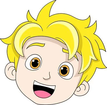 A blonde haired boy is happy Stock-Illustration
