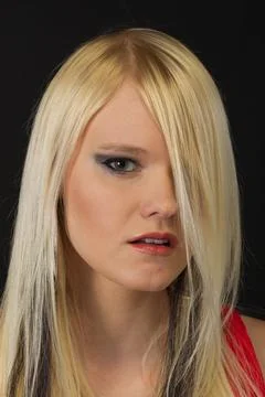 Blonde Model Poses In A Studio Environment Stock Photos