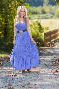 Blonde Model In A Rural Environment Stock Photos