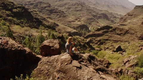 Blonde model watching the scenery Stock Footage 106282836
