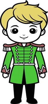 Blonde Prince Character Stock Illustration