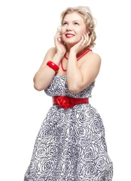 Blonde size plus model Stock Photos