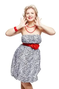 Blonde size plus model Stock Photos