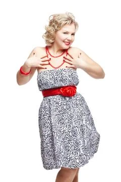 Blonde size plus model Foto stock