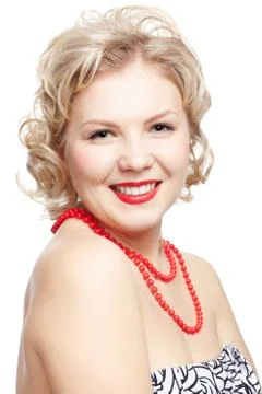 Blonde size plus model Stock Photos