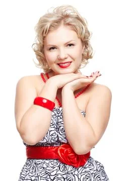 Blonde size plus model Stock Photos