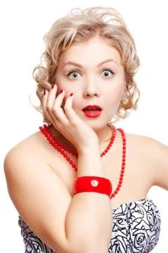 Blonde size plus model Foto stock