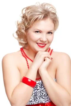 Blonde size plus model Stock Photos