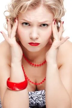 Blonde size plus model Stock Photos