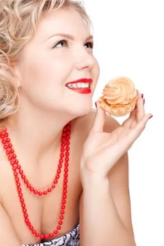 Blonde size plus model Stock Photos