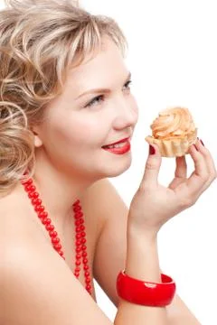 Blonde size plus model Stock Photos