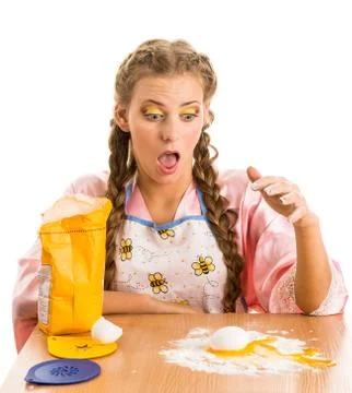 Blonde smashed egg Stock Photos