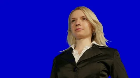 Blonde talking by mobile phone 库存影片 10840109