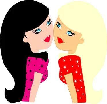 Blondes and brunettes. Stock-Illustration