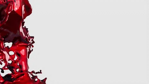 Blood 3D Simulation Red Liquid Stock Footage 155398874