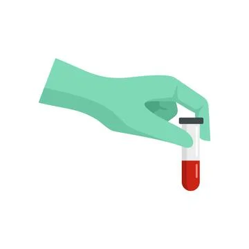 Blood analyse icon flat isolated vector Stock Illustration