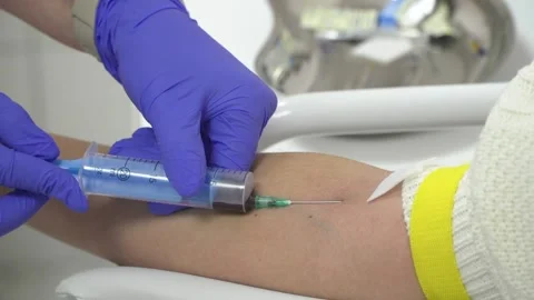 Blood Analysis. Drawing blood for analysis. Video stock 227311615