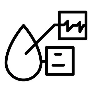 Blood analysis icon outline vector. Medical test Stock Illustration