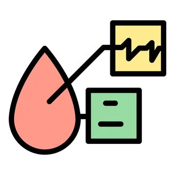 Blood analysis icon vector flat イラスト素材