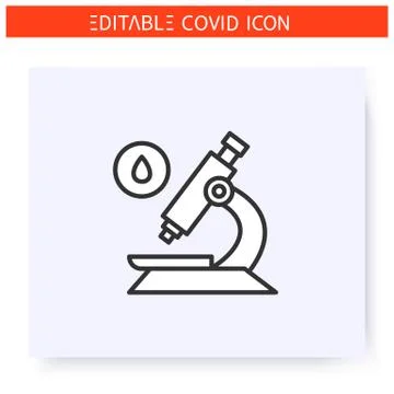 Blood analysis line icon Illustrazione stock