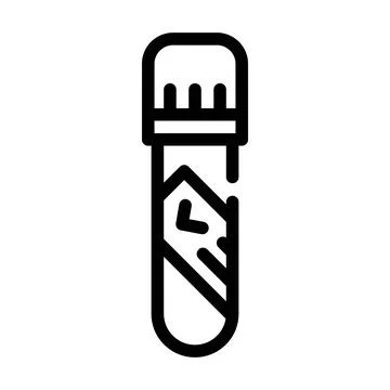 Blood analysis line icon vector illustration black Illustration