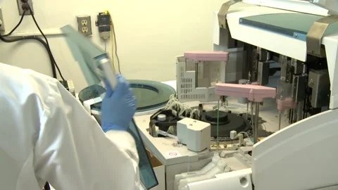 Blood Analysis Machine Stock Footage 197186328