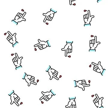 Blood analysis vector seamless pattern Illustrazione stock