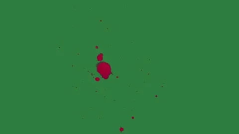 Blood Animated On Chroma Key For Compositing Stock Footage 338018177
