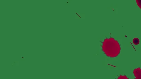 Blood Animated On Chroma Key For Compositing Stock Footage 338018182