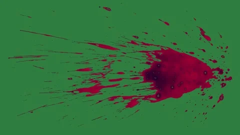 Blood Animated On Chroma Key For Compositing Stock Footage 338018274