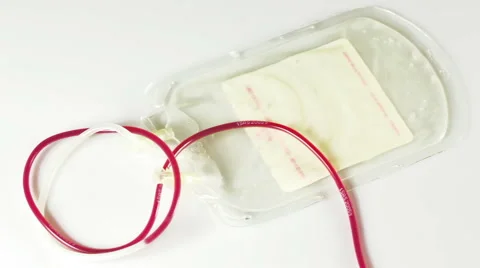 Blood bag being filled Stock Footage 52053244