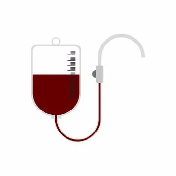 Blood bag icon. Vector design isolated on white background. Stock Illustration