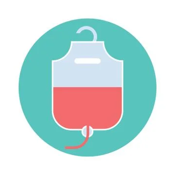 Blood bag icon with vector file Stock Illustration