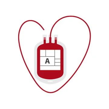 Blood Bag isolated on white,vector Stock Illustration