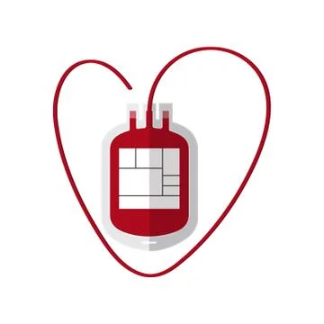 Blood Bag isolated on white,vector Stock Illustration