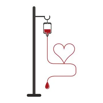 Blood bag on stand Illustrazione stock