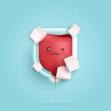 Blood bag with sugar cube dissolving inside blood drop - high glucose level.. Stock-Illustration