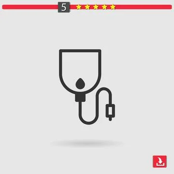 Blood bag vector icon Illustrazione stock