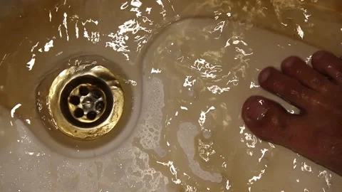 Blood Being Washed Down The Drain Stock Footage 292844451