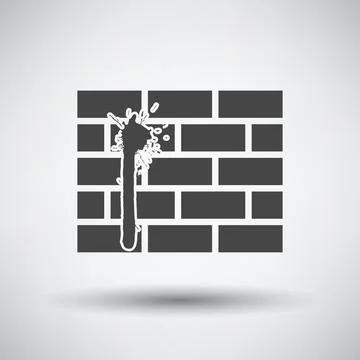 Blood On Brick Wall Icon Stock Illustration